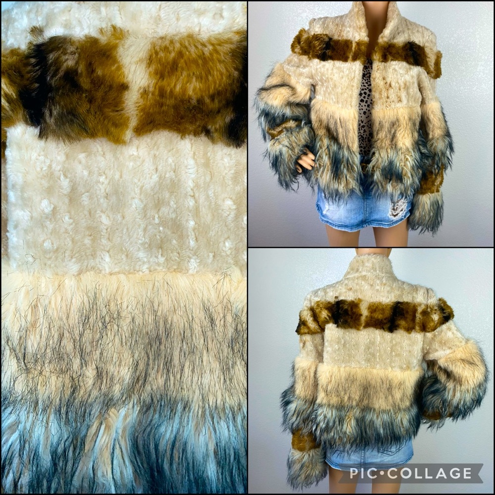 BEBE Faux Fur Jacket Coat